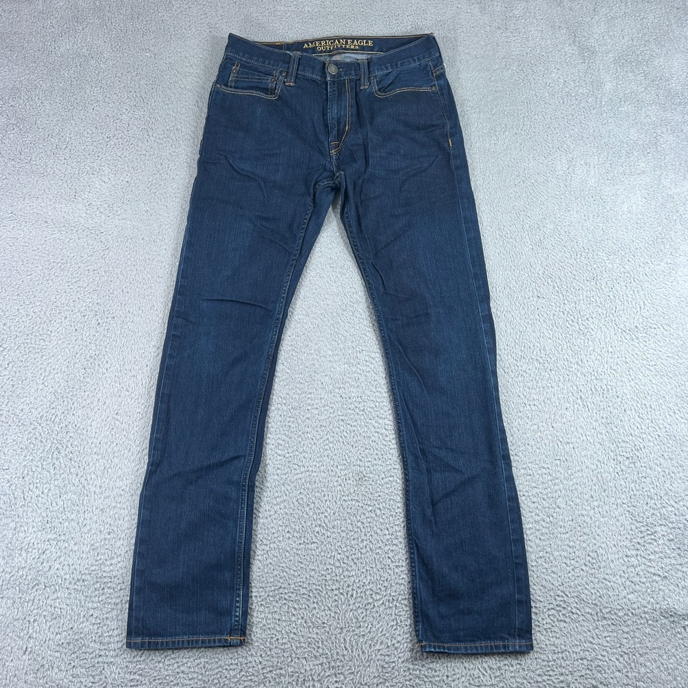 American Eagle Jeans Mens 32x33 Blue Core Flex Slim Straight Tag 30x34